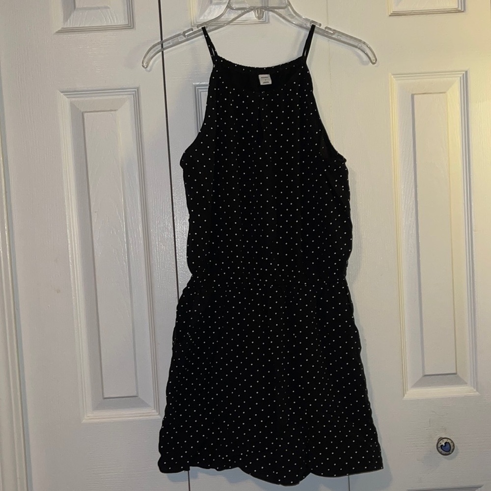 Black and White Polka Dot Romper- Old Navy